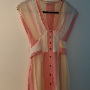 Striped button-up dress